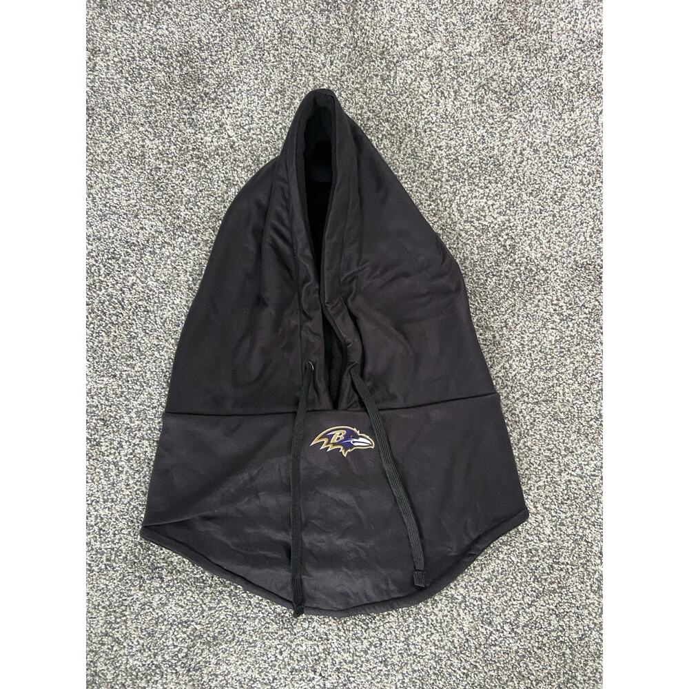 Unisex Baltimore Ravens Hooded Neck Gaiter Black Purple NWT Fleece Lined